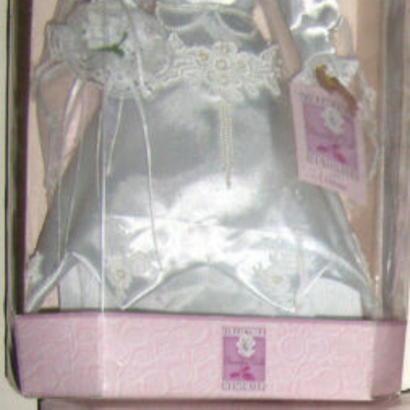 African American Wedding Porcelain Doll - Picture 2 of 3